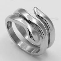 Titanium Steel Finger Ring, silver color plated, Unisex original color 