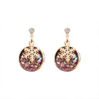 Zinc Alloy Drop Earring, with Crystal, zinc alloy post pin, plated, for woman 