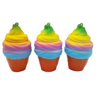 Imitation Food Resin Pendants, Ice Cream, gradient color, multi-colored, 95*55mm 