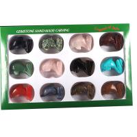 Полудрагоценный камень Коробочные украшения Драгоценный камень, Дельфин, резной, разноцветный 12ПК/Box, продается Box