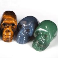 Gemstone Boxed Decoration Gemstone, Skull, Carved, mixed colors 