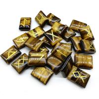 Tiger Eye Decoration, Square, Carved, mixed pattern 