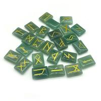 Green Aventurine Decoration, Square, Carved, mixed pattern 