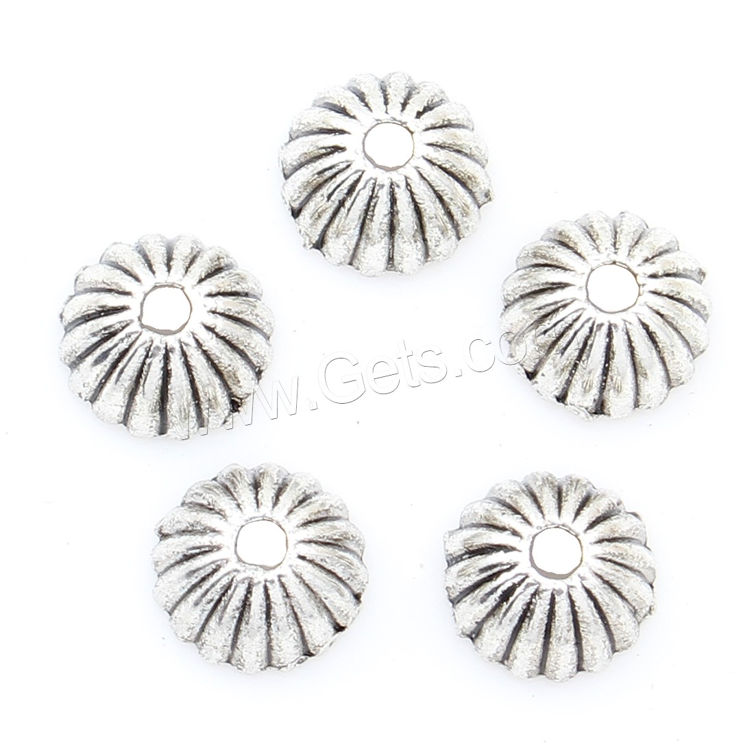 Zinc Alloy Bead Caps, Flower, antique silver color plated, nickel, lead & cadmium free, 8*4mm, Sold By Bag