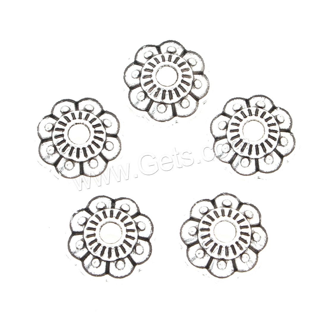 Zinc Alloy Bead Caps, Flower, plated, more colors for choice, 11*3mm, 1000PCs/Bag, Sold By Bag