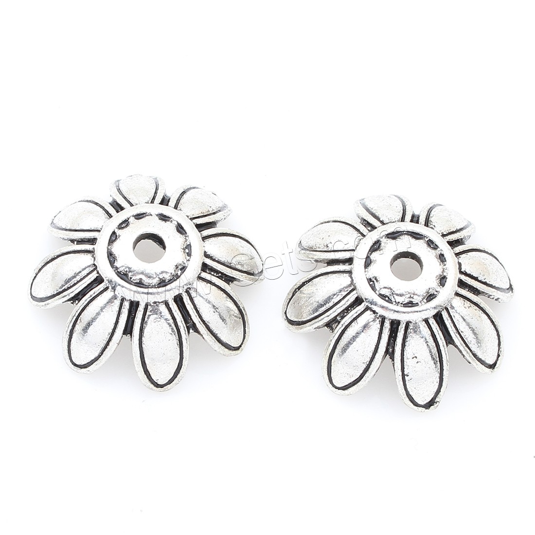 Zinc Alloy Bead Caps, Flower, plated, more colors for choice, 25*6mm, 100PCs/Bag, Sold By Bag