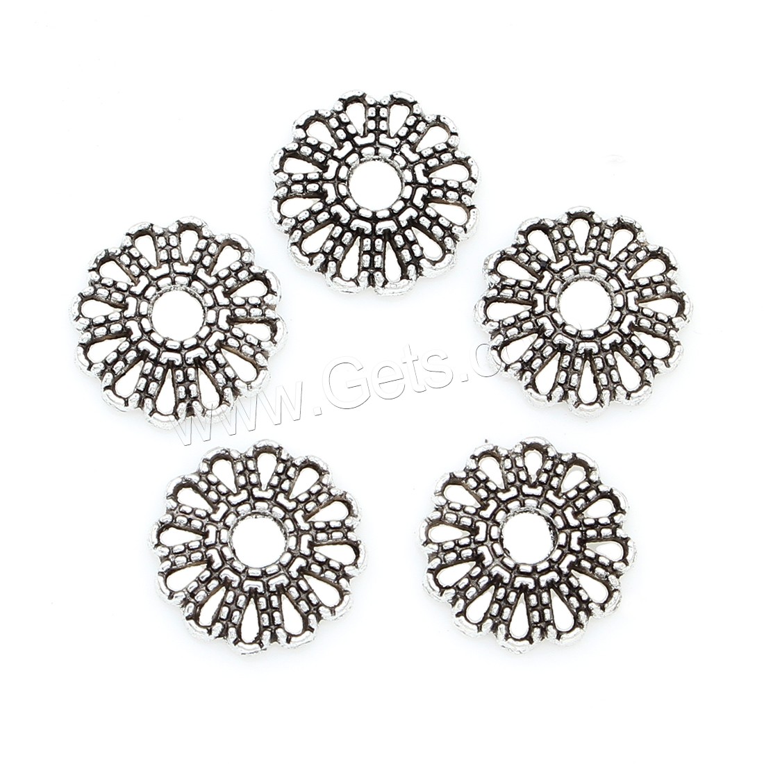 Zinc Alloy Bead Caps, Flower, plated, more colors for choice, 11*2mm, 1000PCs/Bag, Sold By Bag
