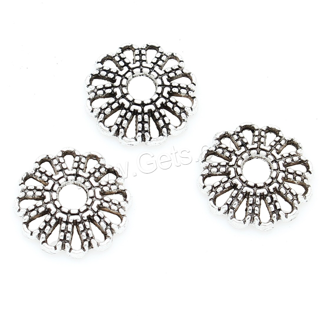 Zinc Alloy Bead Caps, Flower, plated, more colors for choice, 11*2mm, 1000PCs/Bag, Sold By Bag