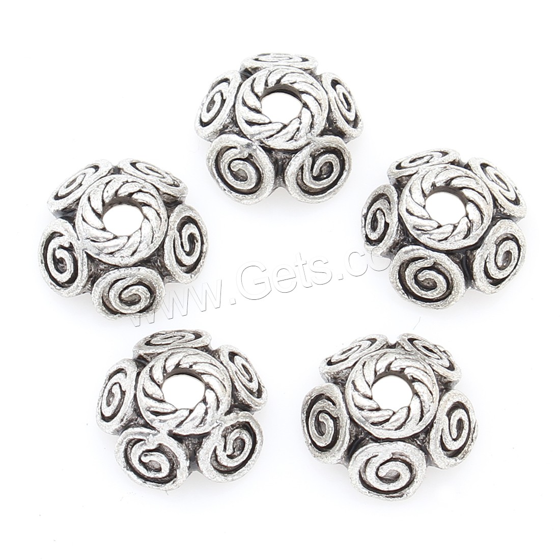 Zinc Alloy Bead Caps, Flower, plated, more colors for choice, 11*5mm, 375PCs/Bag, Sold By Bag