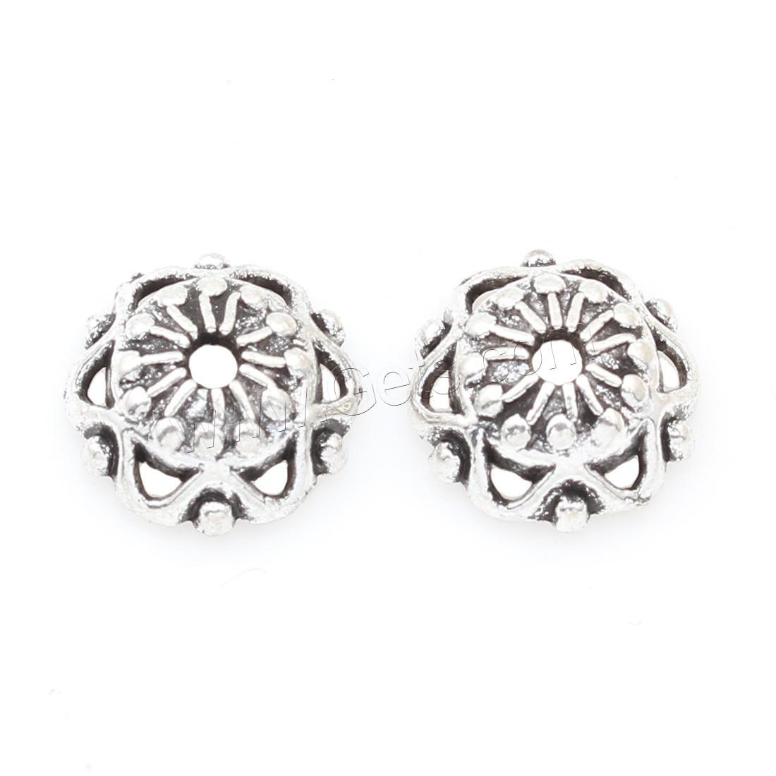 Zinc Alloy Bead Caps, Flower, plated, more colors for choice, 12*4mm, 750PCs/Bag, Sold By Bag