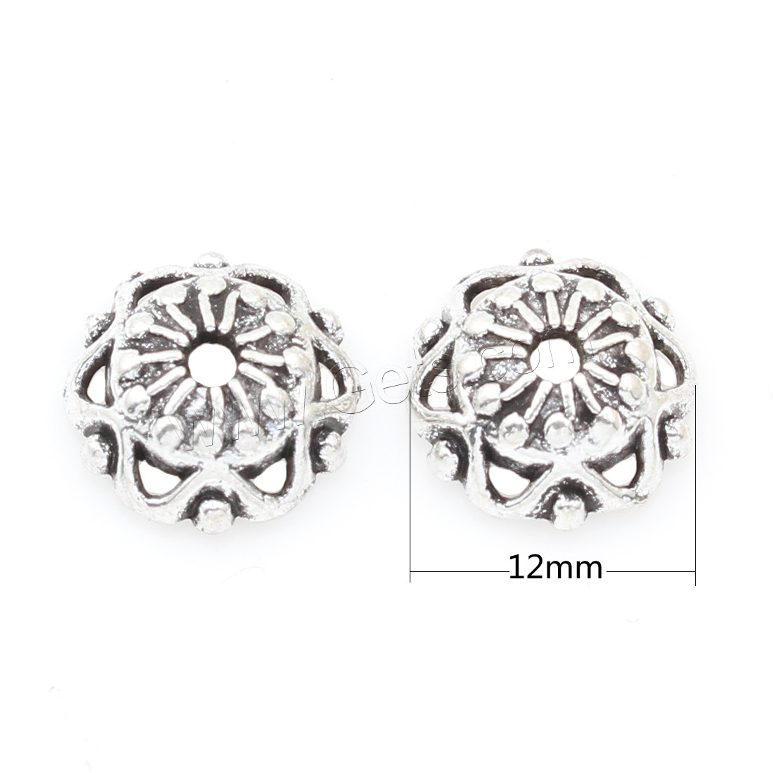 Zinc Alloy Bead Caps, Flower, plated, more colors for choice, 12*4mm, 750PCs/Bag, Sold By Bag
