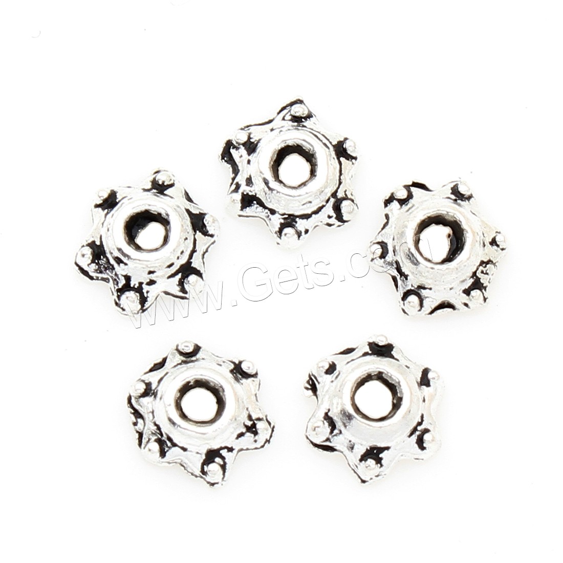 Zinc Alloy Bead Caps, plated, more colors for choice, 6*2mm, 2500PCs/Bag, Sold By Bag