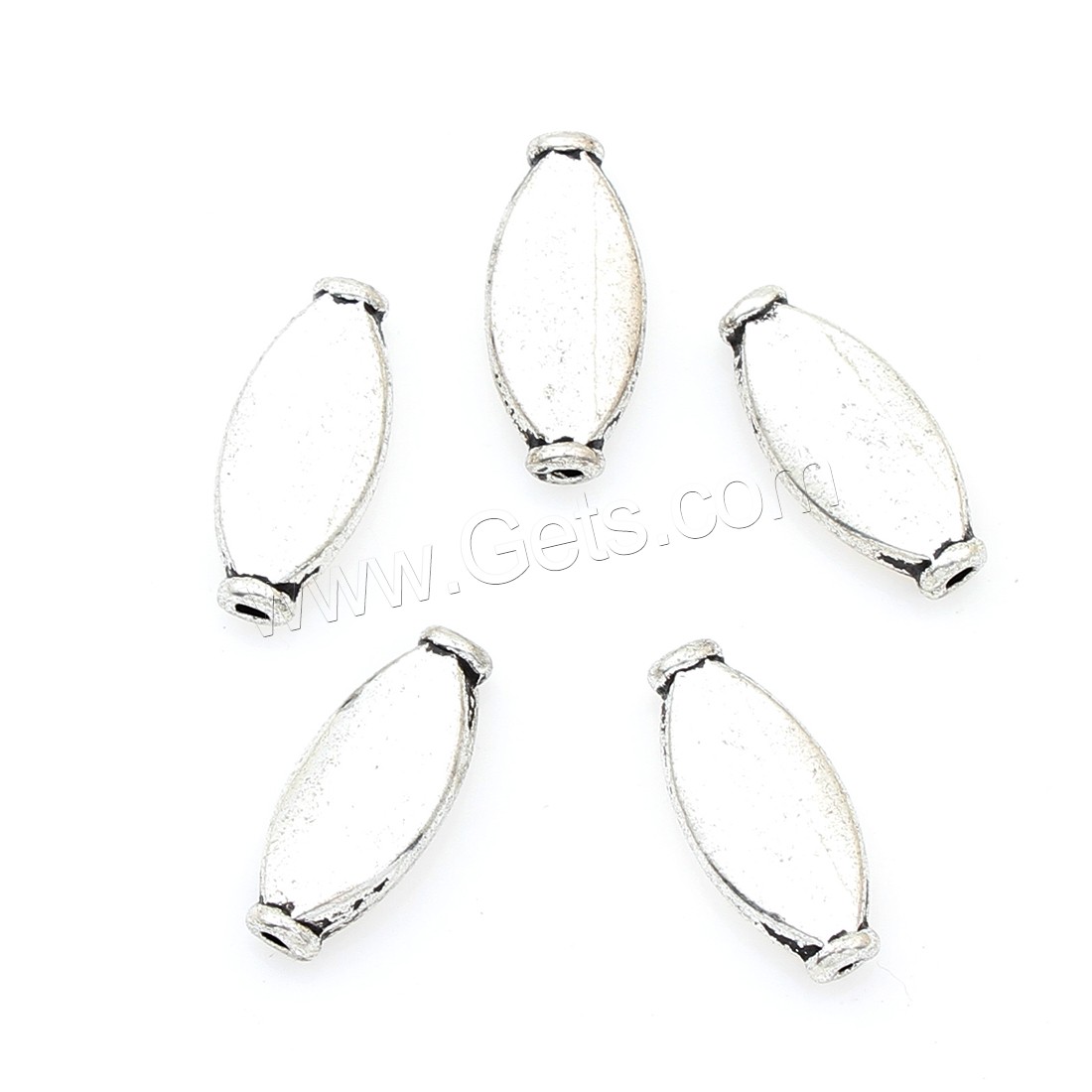 Zinc Alloy Jewelry Beads, plated, more colors for choice, 14x6x3mm, 500PCs/Bag, Sold By Bag