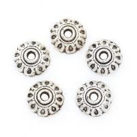 Zinc Alloy Bead Caps, Flower, antique silver color plated, nickel, lead & cadmium free, 7*3mm 