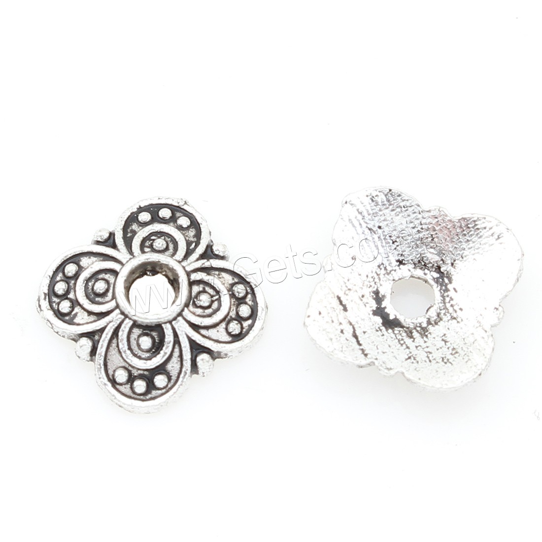 Zinc Alloy Bead Caps, Flower, antique silver color plated, nickel, lead & cadmium free, 10*2mm, 1500PCs/Bag, Sold By Bag