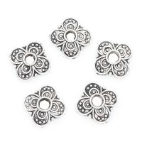 Zinc Alloy Bead Caps, Flower, antique silver color plated, nickel, lead & cadmium free, 10*2mm 
