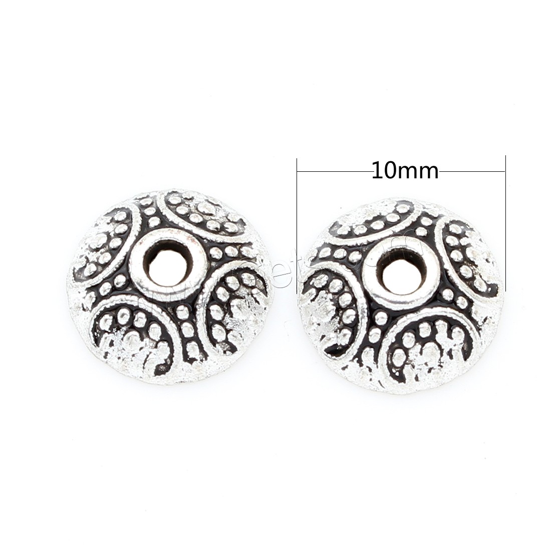 Zinc Alloy Bead Caps, antique silver color plated, nickel, lead & cadmium free, 10*4mm, 1000PCs/Bag, Sold By Bag