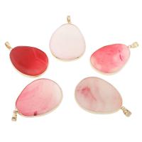 Rose Agate Pendants, rose gold color plated, 30-44.5mm Approx 5-8mm 