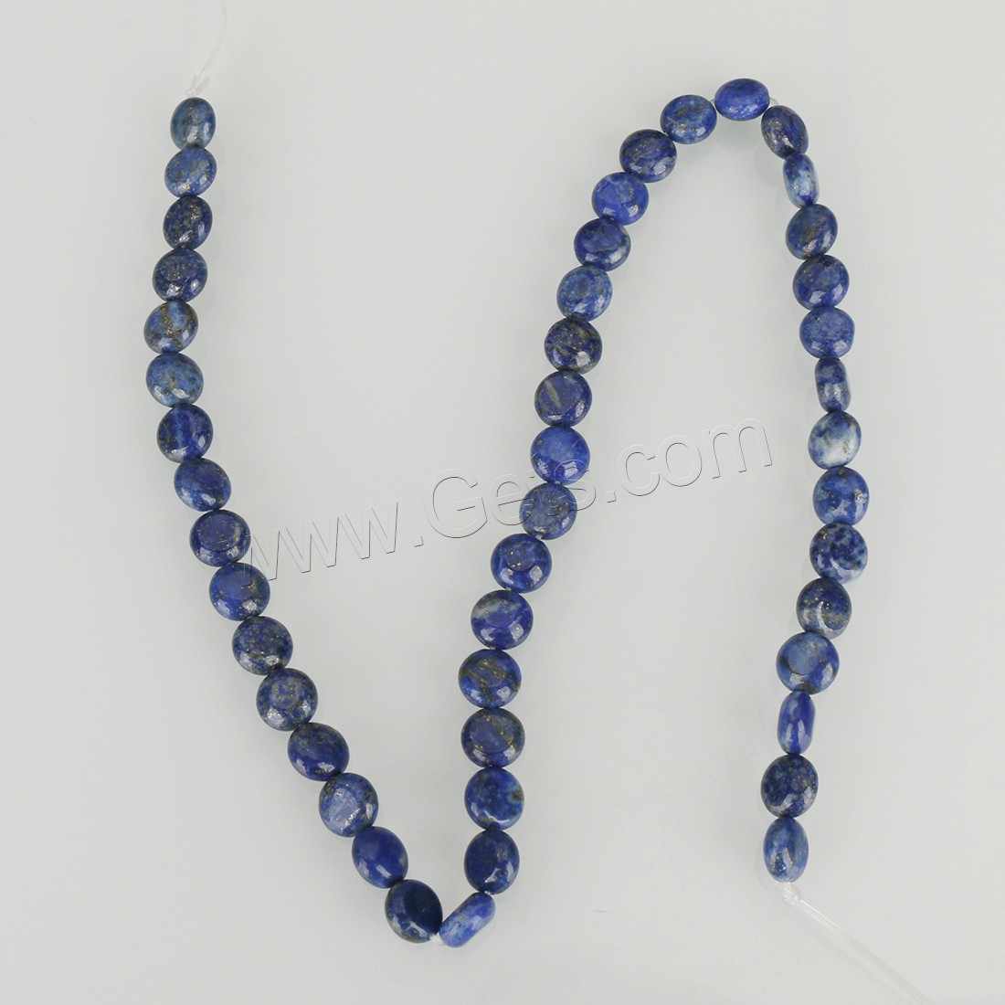 Perles de pierre lasurite naturelles, Lapis lazuli, Plat rond, normes différentes pour le choix, bleu, Trou:Environ 1mm, Longueur:Environ 15.5 pouce, Vendu par brin