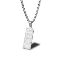 Titanium Steel Jewelry Necklace, Rectangle, plated, Unisex & box chain Approx 23.6 Inch 