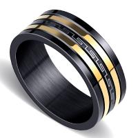 Titanium Steel Finger Ring, Donut, plated & for man, 8mm, US Ring 