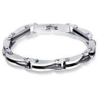 Titanium Steel Bracelet & Bangle, Stainless Steel, for man, original color, 10mm Approx 8.7 Inch 