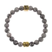 Map Stone Bracelet, with Zinc Alloy, for woman 8mm .5 Inch 