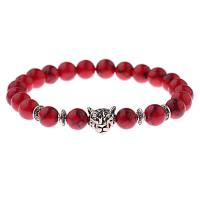 Pinus koraiensis Bracelet, with Zinc Alloy & for man, red, 8mm .5 Inch 
