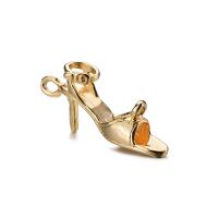 Обувь латунь подвески, Латунь, плакированный настоящим золотом, Корейский стиль, 25*0.6mm, 10ПК/Лот, продается Лот