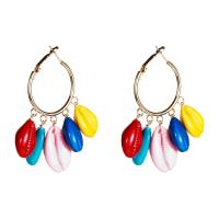 Zinc Alloy Leverback Earring, with Shell, Shell, plated, for woman 