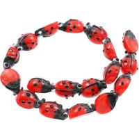 Bumpy Lampwork Beads, Ladybug, red Approx 1mm, Approx 