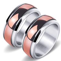 Titanium Steel Finger Ring, Donut, plated & for man, 8mm, US Ring 