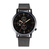 Men Wrist Watch, Zinc Alloy, with Organic Glass, Chinese movement, stainless steel pin buckle, plated, for man 