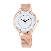 Unisex Wrist Watch, Zinc Alloy, with Polyester Ribbon & Organic Glass, Chinese movement, stainless steel watch band clasp, plated, Life water resistant 