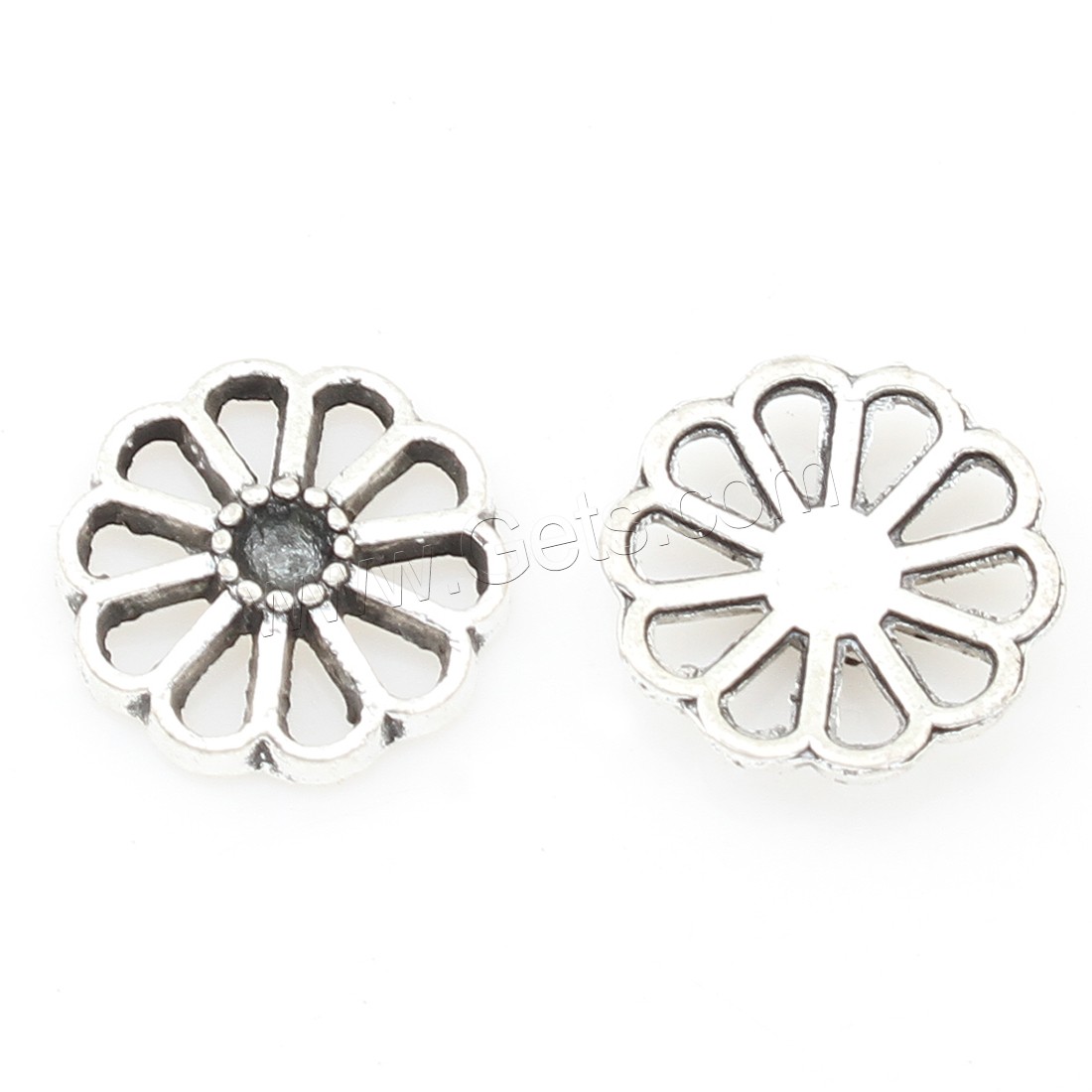 Zinc Alloy Spacer Beads, Flower, antique silver color plated, nickel, lead & cadmium free, 10*1mm, 500PCs/Bag, Sold By Bag