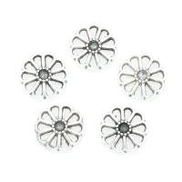 Zinc Alloy Spacer Beads, Flower, antique silver color plated, nickel, lead & cadmium free, 10*1mm 