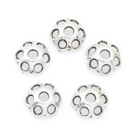 Zinc Alloy Bead Caps, Flower, antique silver color plated, nickel, lead & cadmium free, 9*4mm, Approx 