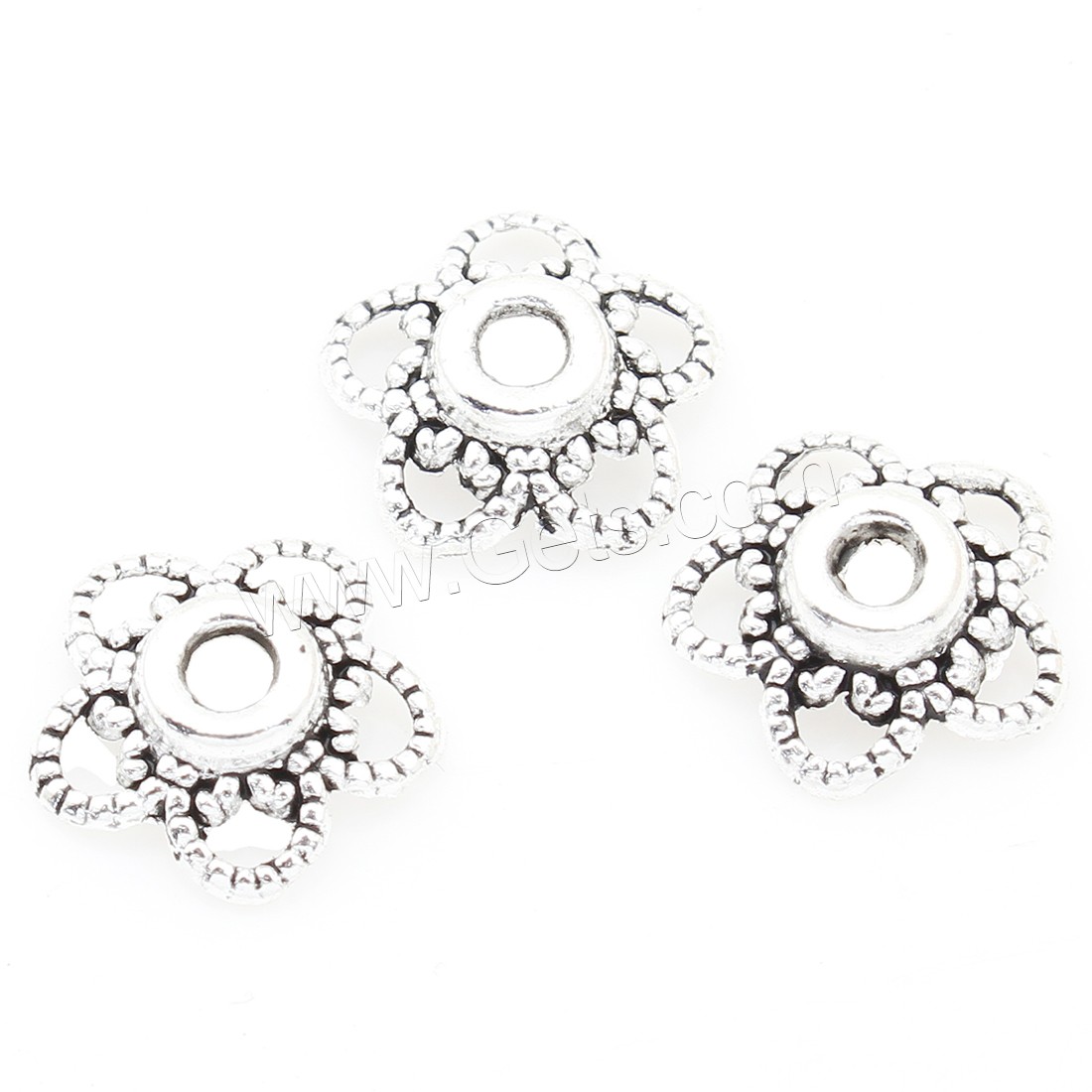 Zinc Alloy Bead Caps, Flower, antique silver color plated, nickel, lead & cadmium free, 11*3mm, 500PCs/Bag, Sold By Bag
