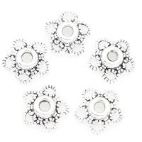 Zinc Alloy Bead Caps, Flower, antique silver color plated, nickel, lead & cadmium free, 11*3mm 