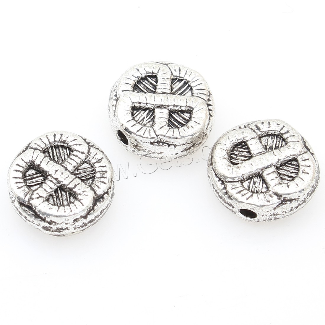 Zinc Alloy Jewelry Beads, antique silver color plated, nickel, lead & cadmium free, 10*4mm, 375PCs/Bag, Sold By Bag