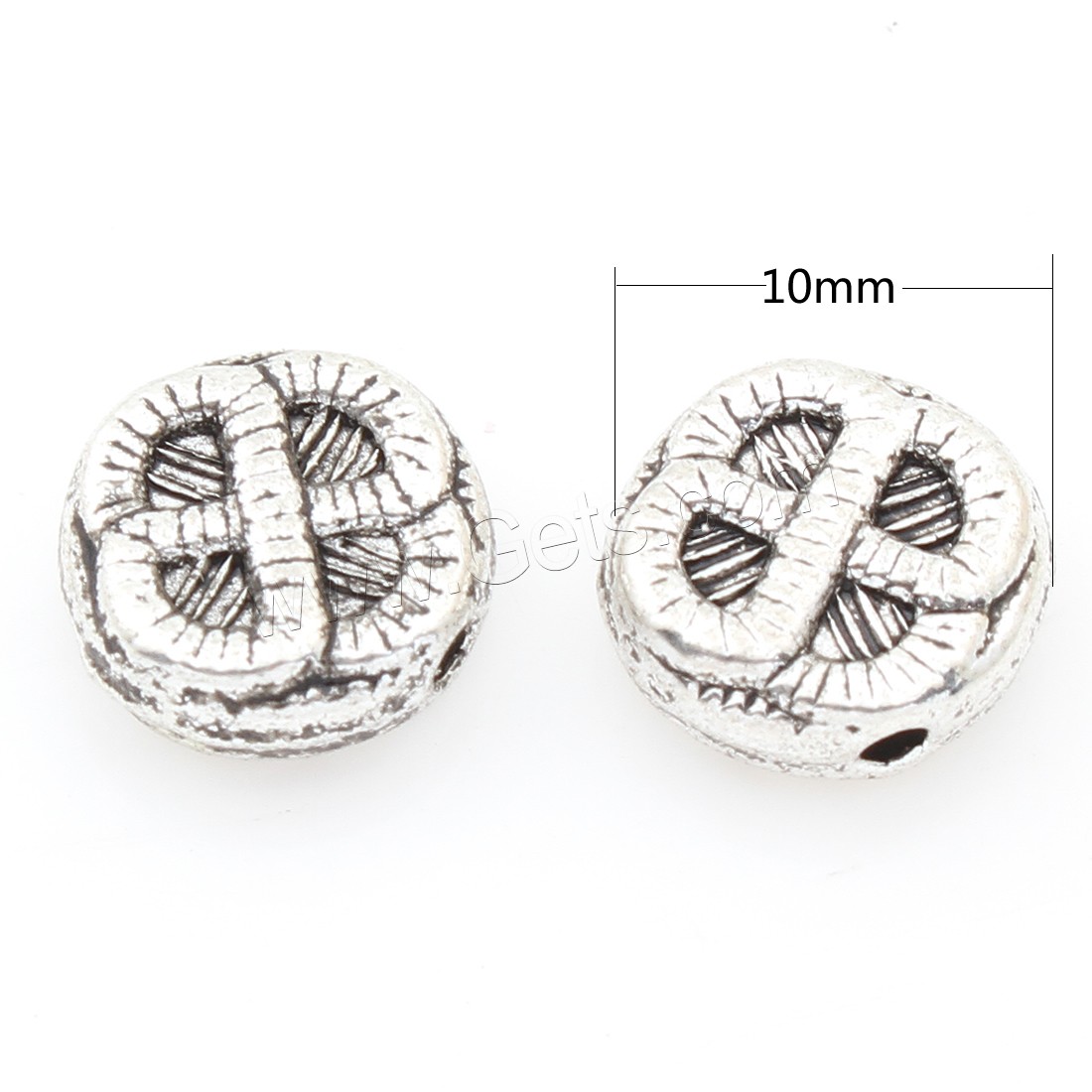 Zinc Alloy Jewelry Beads, antique silver color plated, nickel, lead & cadmium free, 10*4mm, 375PCs/Bag, Sold By Bag
