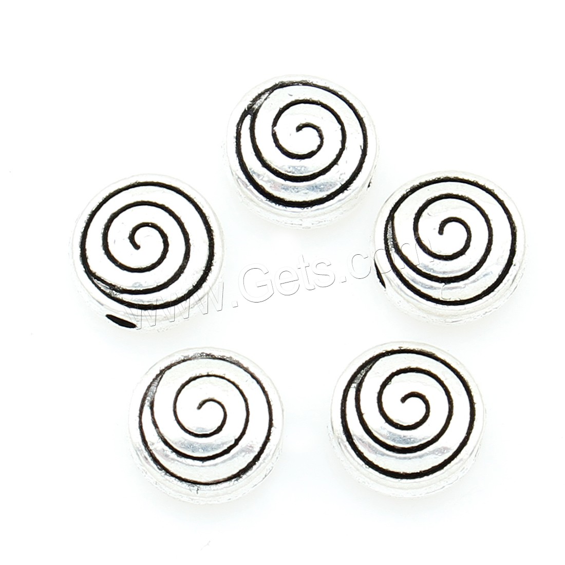 Zinc Alloy Jewelry Beads, antique silver color plated, nickel, lead & cadmium free, 8*4mm, Approx 500PCs/Bag, Sold By Bag