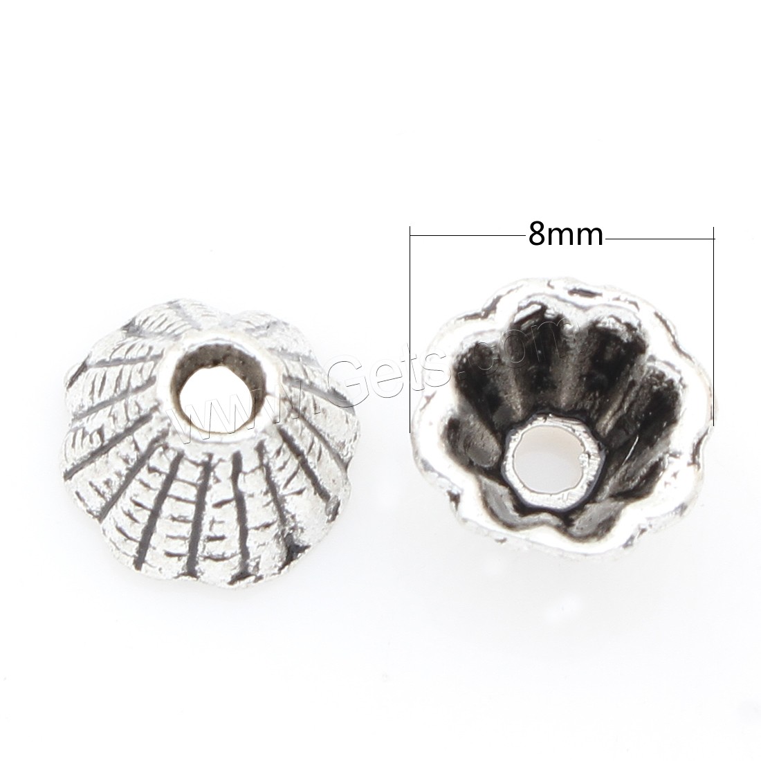 Zinc Alloy Bead Caps, Flower, plated, more colors for choice, 8*6mm, Approx 1000PCs/Bag, Sold By Bag