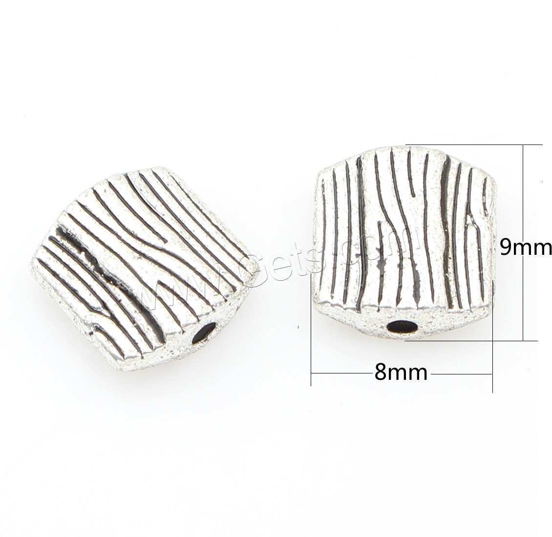 Zinc Alloy Jewelry Beads, plated, more colors for choice, 8x9x3mm, 500PCs/Bag, Sold By Bag