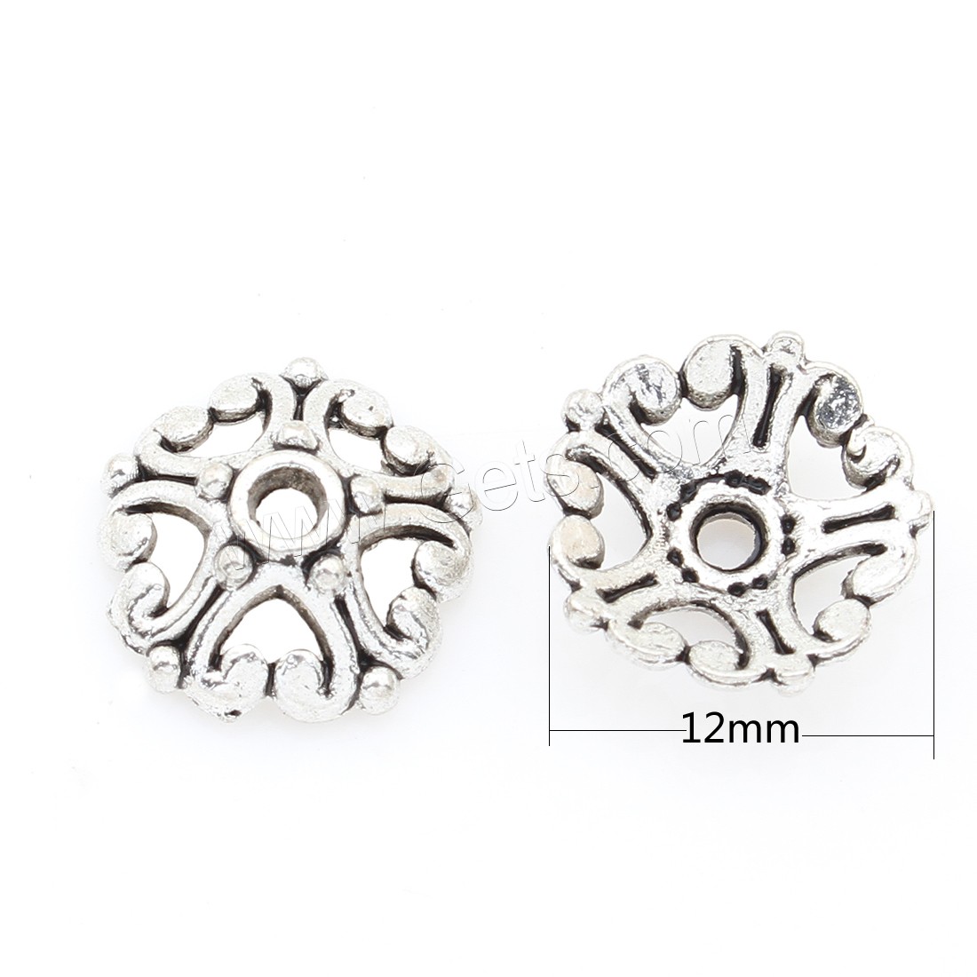 Zinc Alloy Bead Caps, Flower, plated, more colors for choice, 12*4mm, 500PCs/Bag, Sold By Bag