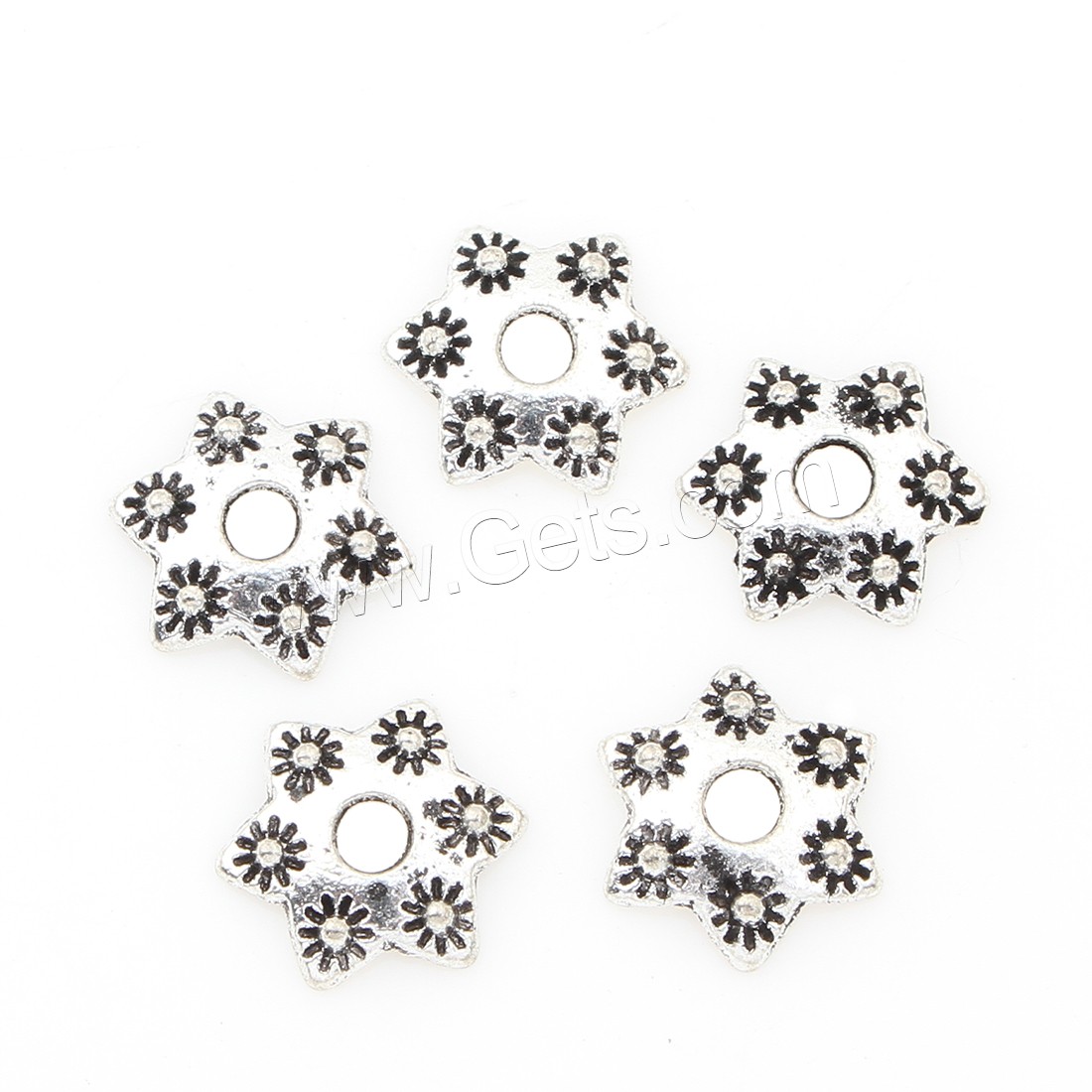 Zinc Alloy Bead Caps, Flower, plated, more colors for choice, 8*2mm, Approx 2000PCs/Bag, Sold By Bag