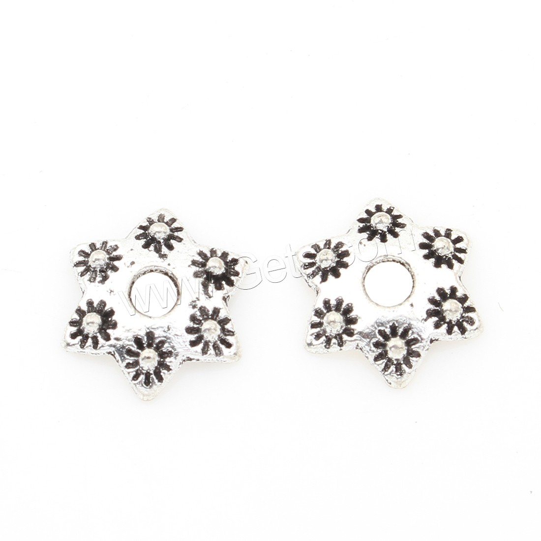 Zinc Alloy Bead Caps, Flower, plated, more colors for choice, 8*2mm, Approx 2000PCs/Bag, Sold By Bag