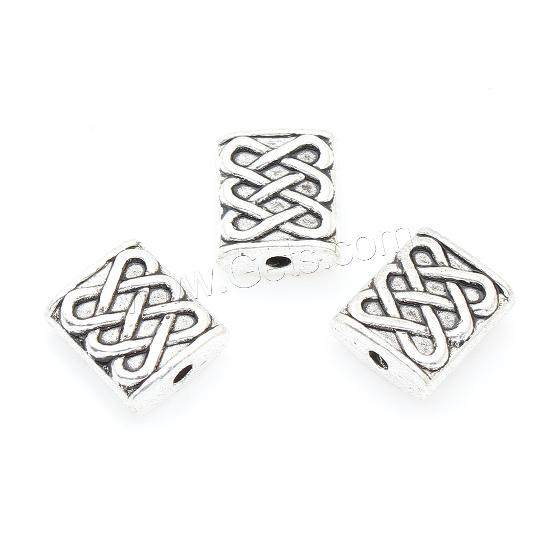 Zinc Alloy Jewelry Beads, Rectangle, plated, more colors for choice, 9x10x4mm, Approx 333PCs/Bag, Sold By Bag