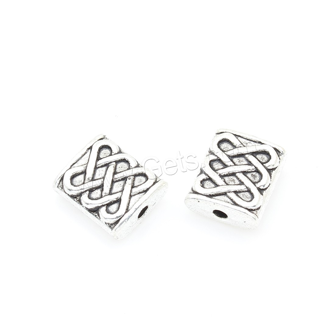 Zinc Alloy Jewelry Beads, Rectangle, plated, more colors for choice, 9x10x4mm, Approx 333PCs/Bag, Sold By Bag