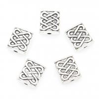 Zinc Alloy Jewelry Beads, Rectangle, plated Approx 